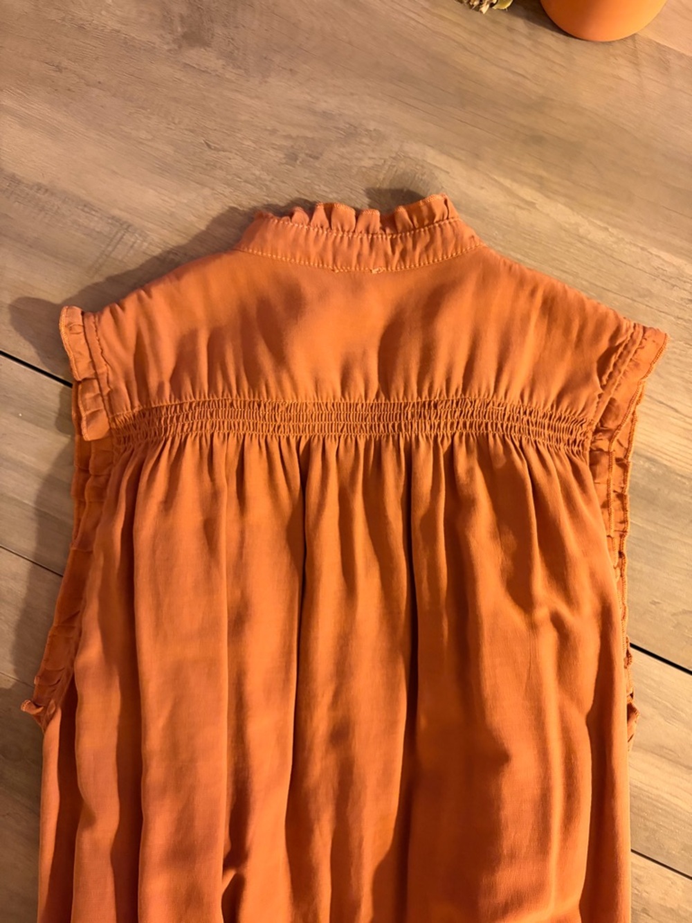FLAWLESS Burnt Orange Ruffle-Trim Dress - Picture 3 of 4